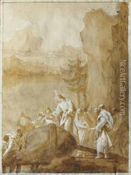 La Vocation Des Fils De Zebedee Oil Painting - Giovanni Domenico Tiepolo