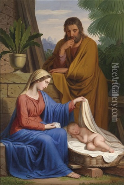 Heilige Familie Oil Painting - Josef Arnold the Elder