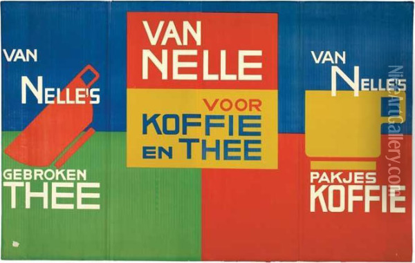 Van Nelle / Koffie En Thee. Counter-top Display. Circa 1930. Oil Painting - Jacob Jongert