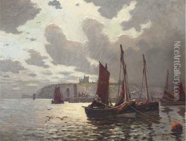 A Sparkling Morning, Whitby Oil Painting - William Scott Hodgson