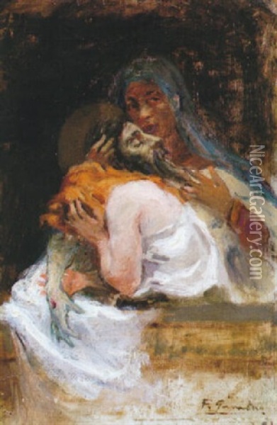 La Piedad Oil Painting - Francisco Gimeno Arasa