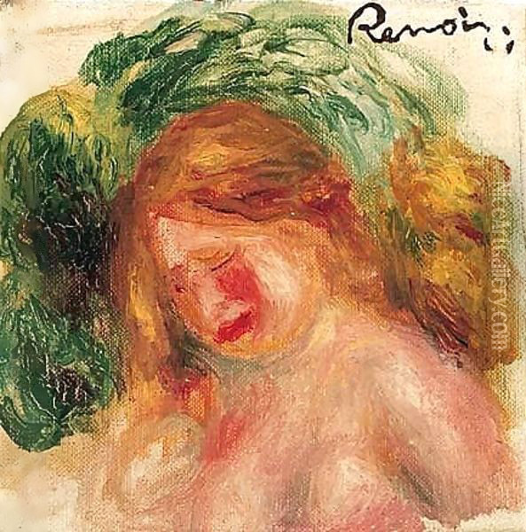 Tete De Femme 4 Oil Painting - Pierre Auguste Renoir
