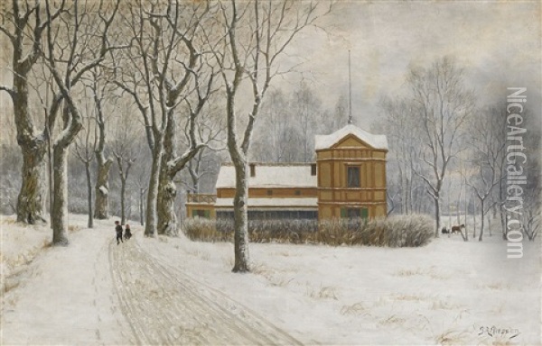 Motiv Fran Djurgarden - Stockholm Oil Painting - Peter Adolf Persson