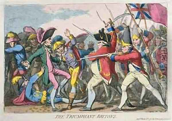 The Triumphant Britons Oil Painting - James Gillray