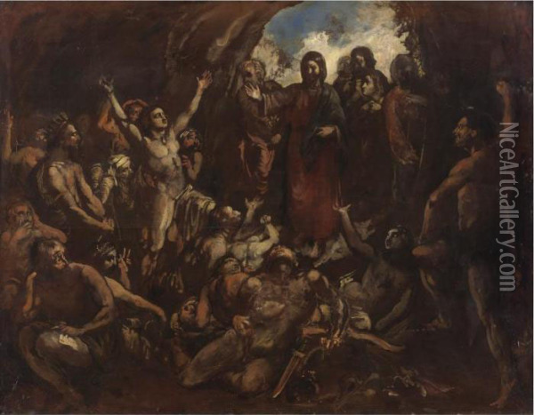 Christ's Descent Into Limbo Oil Painting - Francisco De Goya y Lucientes