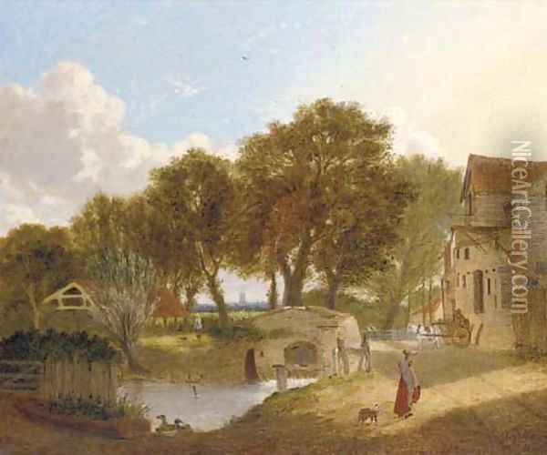 The old mill Oil Painting - Alfred Stannard