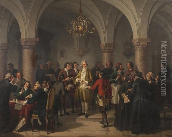 Das Grosekolloquium Oil Painting - Johann Geyer