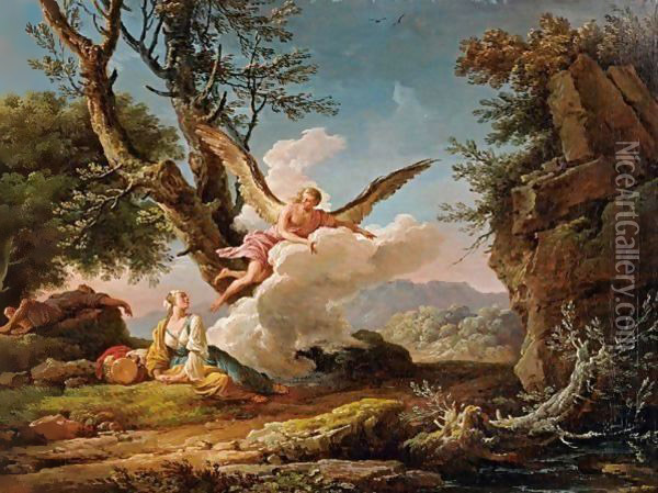 The Banishment Of Hagar And Ishmael Oil Painting - Claude-joseph Vernet