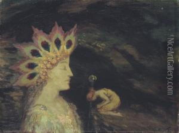 Mystical Figures Oil Painting - George William, A.E. Russell