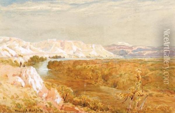 Jordan Valley Oil Painting - Henry Andrew Harper