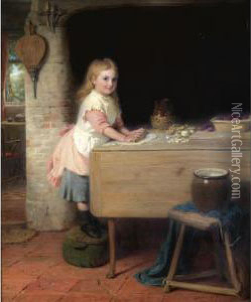 Mother's Help Oil Painting - George Bernard O'Neill