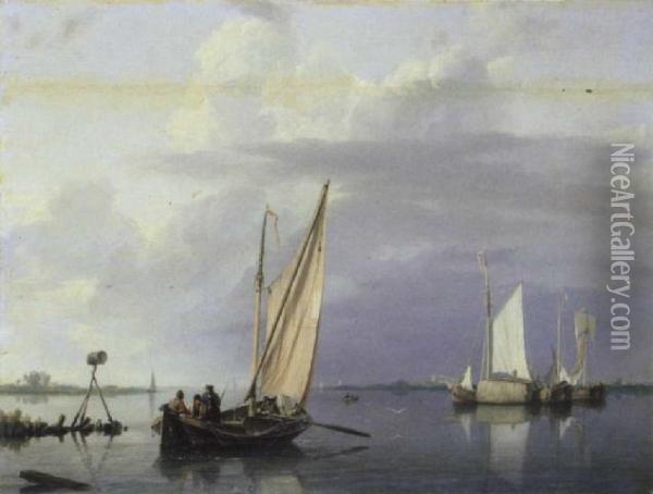 Flusslandschaft Oil Painting - Hermanus Koekkoek