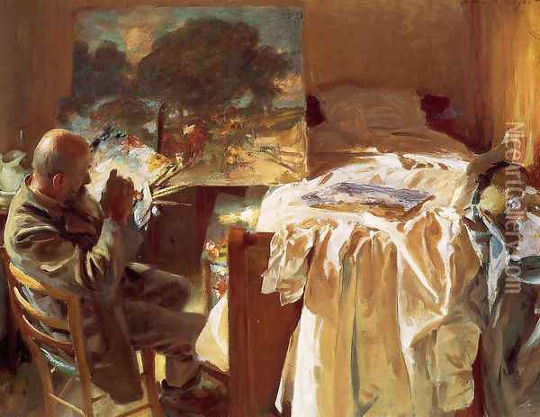An Artist in His Studio Oil Painting - John Singer Sargent