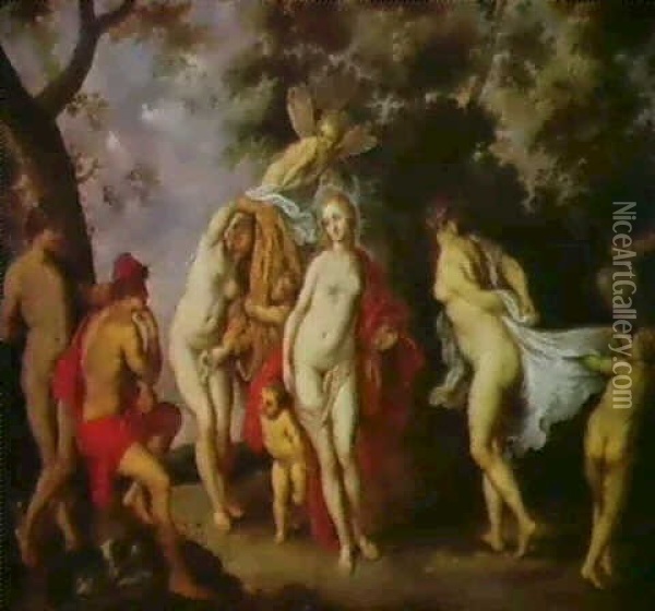 Le Jugement De Paris Oil Painting - Hendrik van Balen the Elder