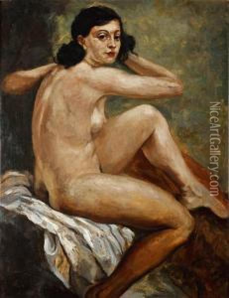 Wiosenka (akt Kobiecy) Oil Painting - Roman Kramsztyk