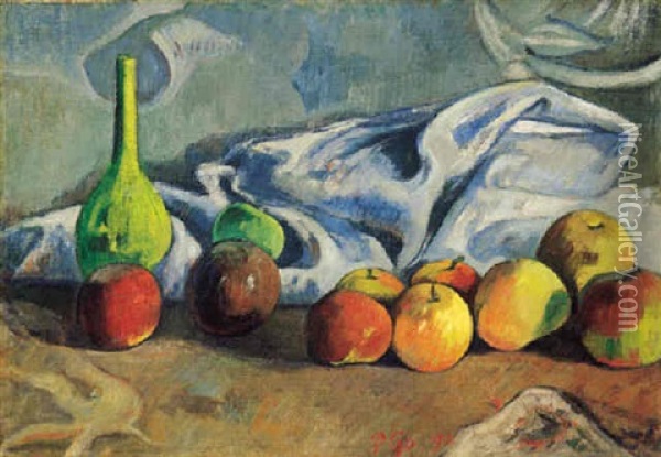 Nature Morte Aux Pommes Oil Painting - Paul Gauguin