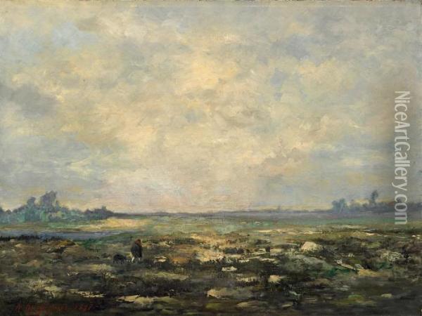 Landschaft Oil Painting - Henri-Joseph Harpignies