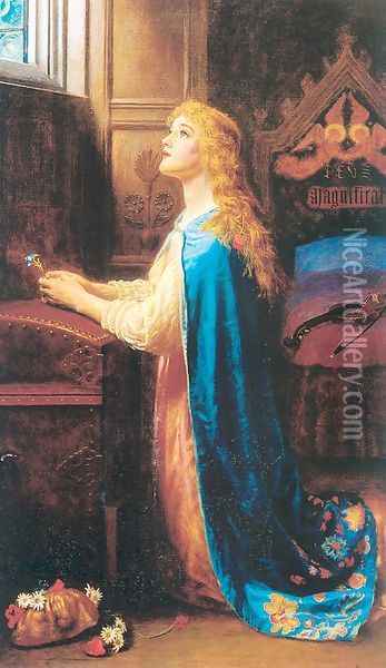 Forget Me Not 1901-02 Oil Painting - Arthur Hughes