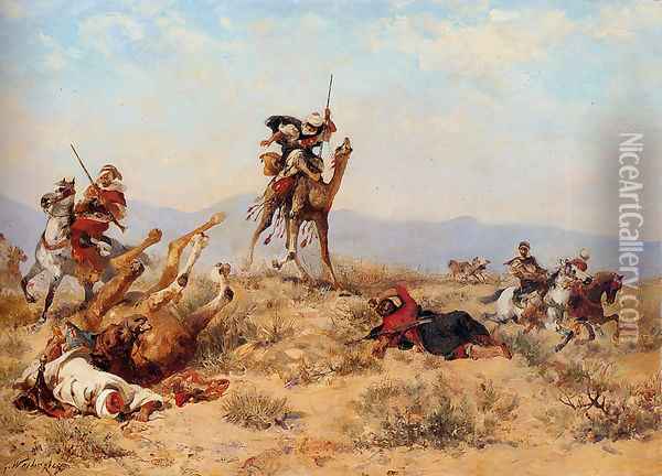 The Skirmish Oil Painting - Georges Washington