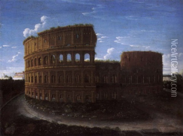 The Colosseum, Rome Oil Painting - Hendrick Frans van Lint