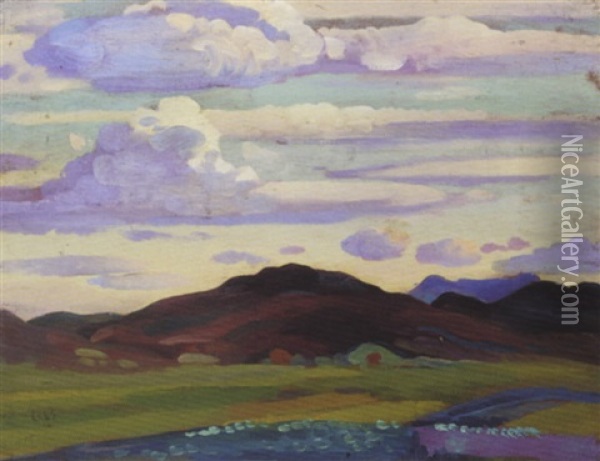 Landscape No.3 Oil Painting - Derwent Lees