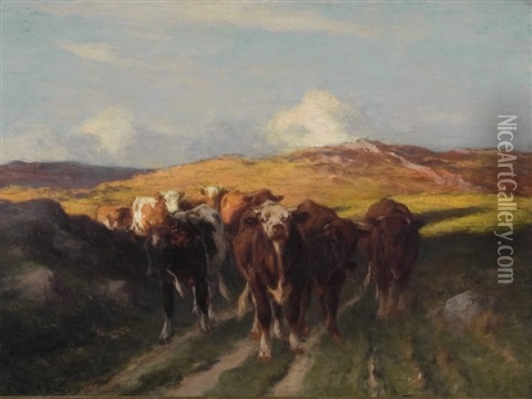 Cattle Oil Painting - William Henry Howe