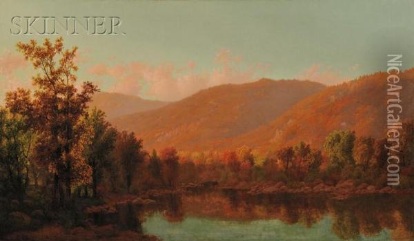 Autumn Landscape Oil Painting - Charles Harry Eaton