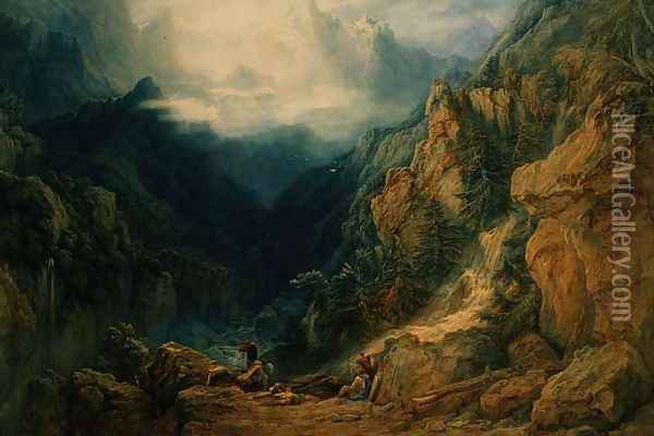 Composition Hunters Resting after the Chase Oil Painting - Samuel Jackson