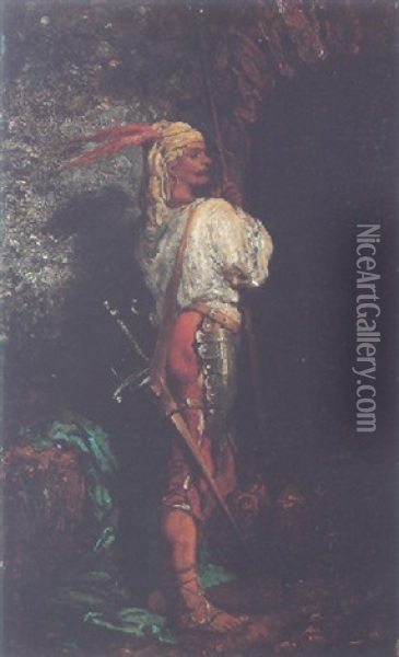 On Guard - La Banditi Oil Painting - William James Mueller