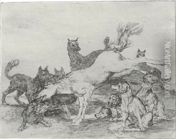 No Se Convienen Oil Painting - Francisco De Goya y Lucientes
