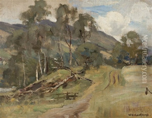 Kirkcudbright Landscape Oil Painting - William Stewart MacGeorge