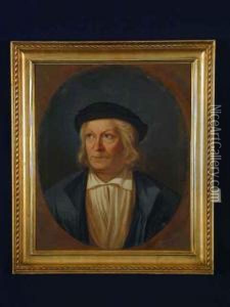 Bildnis Bertel Thorwaldsen Oil Painting - Johannes Jensen