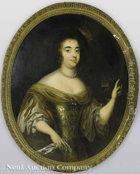 Portrait Ofa Lady Oil Painting - Sir Godfrey Kneller