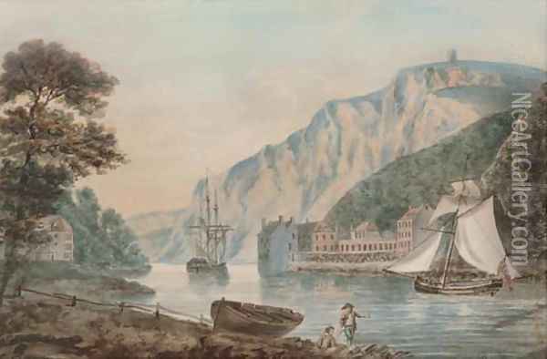 Shipping on the Avon Oil Painting - Nicholas Pocock
