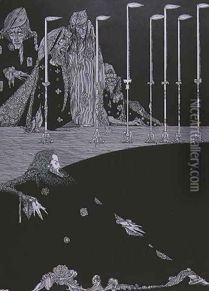 The Pit and the Pendulum, c.1923 Oil Painting - Harry Clarke