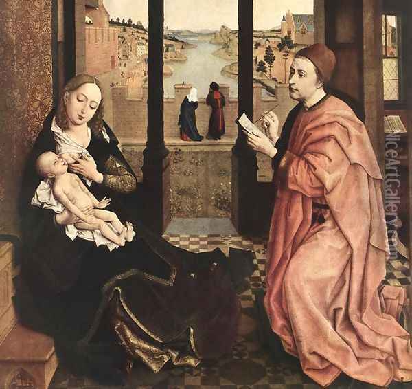 St Luke Drawing a Portrait of the Madonna (2) Oil Painting - Rogier van der Weyden