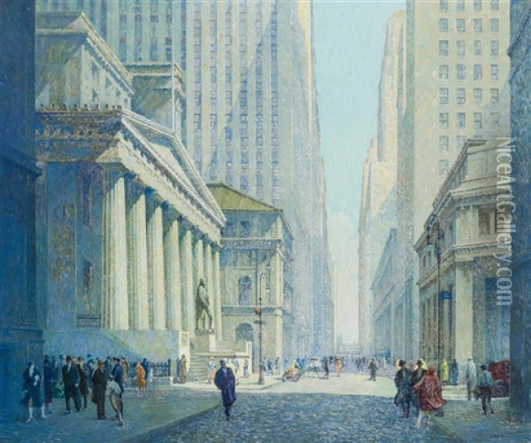 Wall Street Oil Painting - Lee Lash