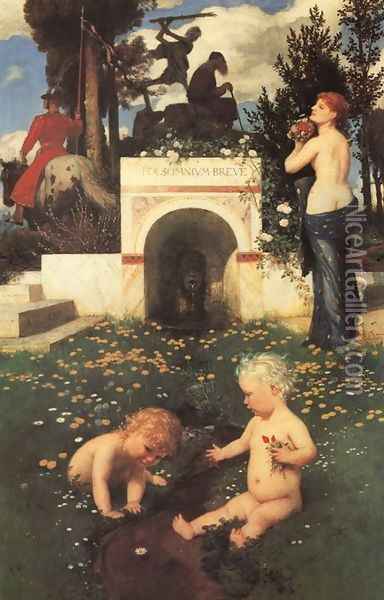 Vita Somnium Breve 1888 Oil Painting - Arnold Bocklin