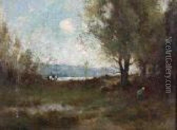 L'heure Matinale Oil Painting - Jean-Baptiste-Camille Corot