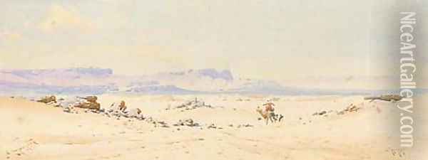In the Desert Oil Painting - Augustus Osborne Lamplough
