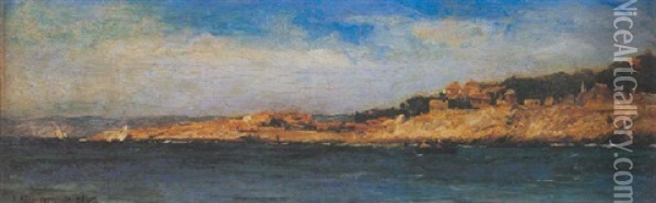 Marseille, La Corniche Et La Reserve Oil Painting - Jean Baptiste Olive