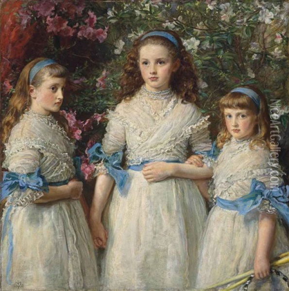 Sisters Oil Painting - John Everett Millais