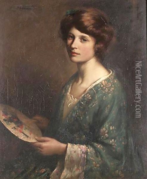 The Blue Kimono Oil Painting - William Kay Blacklock