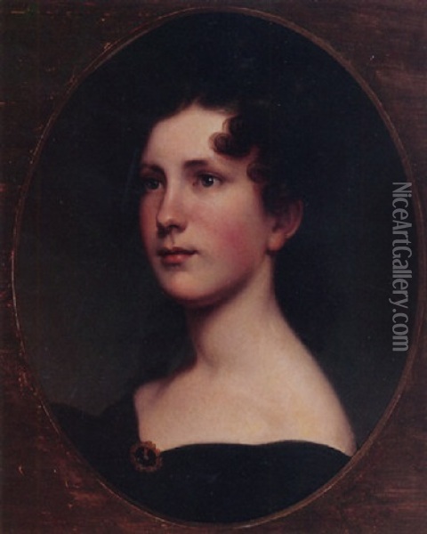 Portrait Of Emma Peale Oil Painting - Rembrandt Peale
