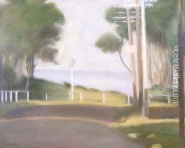 Beach Road, Beaumaris Oil Painting - Clarice Marjoribanks Beckett