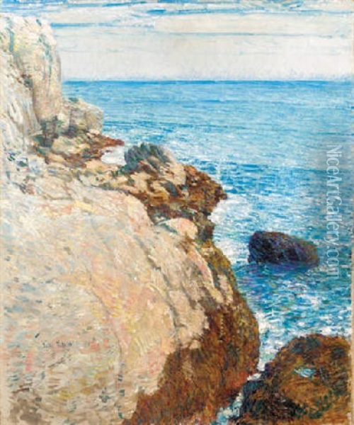 The East Headland, Appledore-isles Of Shoals Oil Painting - Childe Hassam