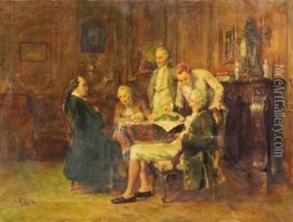 The Contract Oil Painting - Carl Seiler