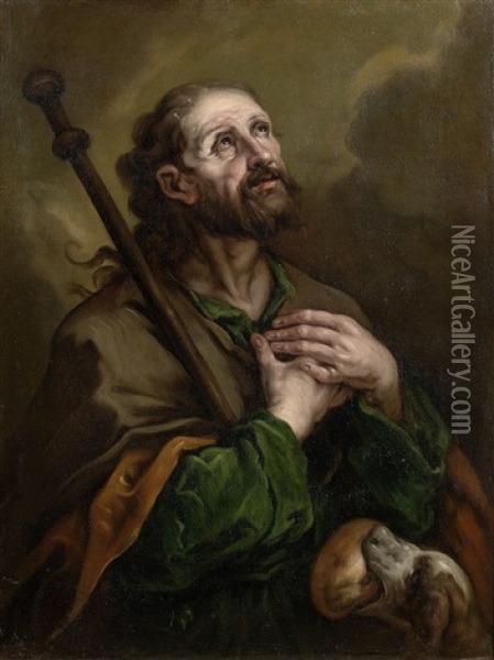 Saint Roch Oil Painting - Giuseppe Antonio Pianca