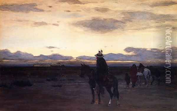 Intruder on the Plains Oil Painting - Henry Farny
