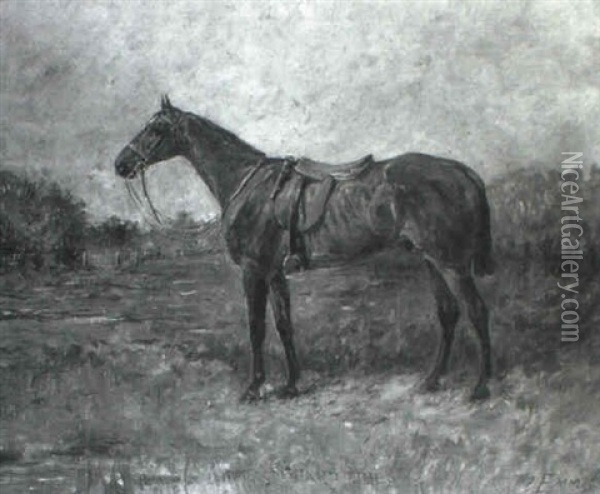 Study Of The Horse Hard Times Oil Painting - John Emms